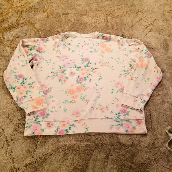 SUNDRY by Anthropologie floral pleated sweatshirt + floral pocket Jogger size 2 - Picture 13 of 16